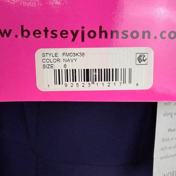 NEW Betsey Johnson Navy Ruffle Hem Sheath MIDI Dress Women 6 FLOUNCE FEMININE - Picture 5 of 14